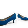 thumbnail image 3 of BURUDANI Womens Low Heel Stiletto Pump Shoes Round Toe Slip On Dress Work Party Shoes, 3 of 9