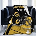 thumbnail image 2 of Custom Football City Pittsburgh Blanket Gifts for Men Women Personalized Fans Add Name and Number Throw Blankets, 40" X 50", 2 of 6