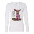 thumbnail image 3 of Dean Russo In My Mind Dog Lover Womens Graphic Long Sleeve T-Shirt, White, X-Large, 3 of 6
