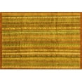 thumbnail image 1 of Ahgly Company Machine Washable Indoor Rectangle Abstract Yellow Modern Area Rugs, 4' x 6', 1 of 4