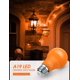 thumbnail image 4 of Bombilla naranja [paquete de 4] – Bombillas LED naranjas A19 de 9 W (equivalente a 60 vatios) – Bombilla naranja con base E26 para exteriores, bombillas de colores para Halloween, Navidad, fiesta, por, 4 of 4