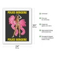 thumbnail image 2 of Folies Bergère - Paris France - Burlesque Dancer Cabaret - Vintage Cabaret Poster by Alain Gourdon Aslan c.1970 - Fine Art Rolled Canvas Print 20in x 26in, 2 of 4