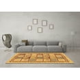 thumbnail image 3 of Ahgly Company Indoor Square Abstract Brown Modern Area Rugs, 4' Square, 3 of 4