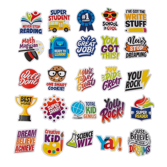 Fun Express Bulk 50 Pieces Classroom Reward Sticker Assortment