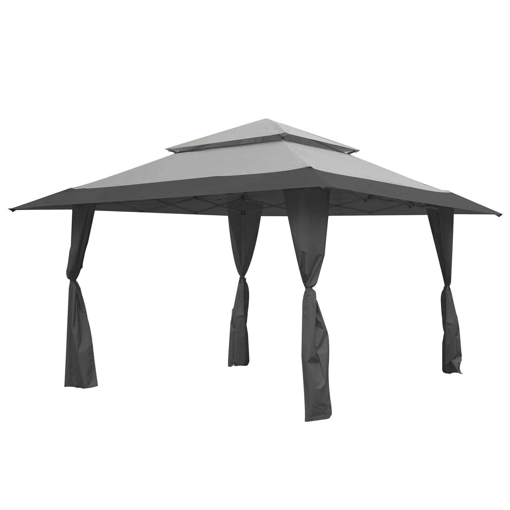 Z-Shade 13'x13' Instant Gazebo Canopy Tent Outdoor Patio Shelter Gray 2 Pack 