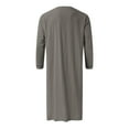 thumbnail image 4 of ZZHZGZ 4Th of July Mens T Shirts Graphic Mens Arabia Casual Long Sleeve Pocket Loose Robe Shirt Robe Solid Pocket Late July Graphic Tshirt Xl, 4 of 4