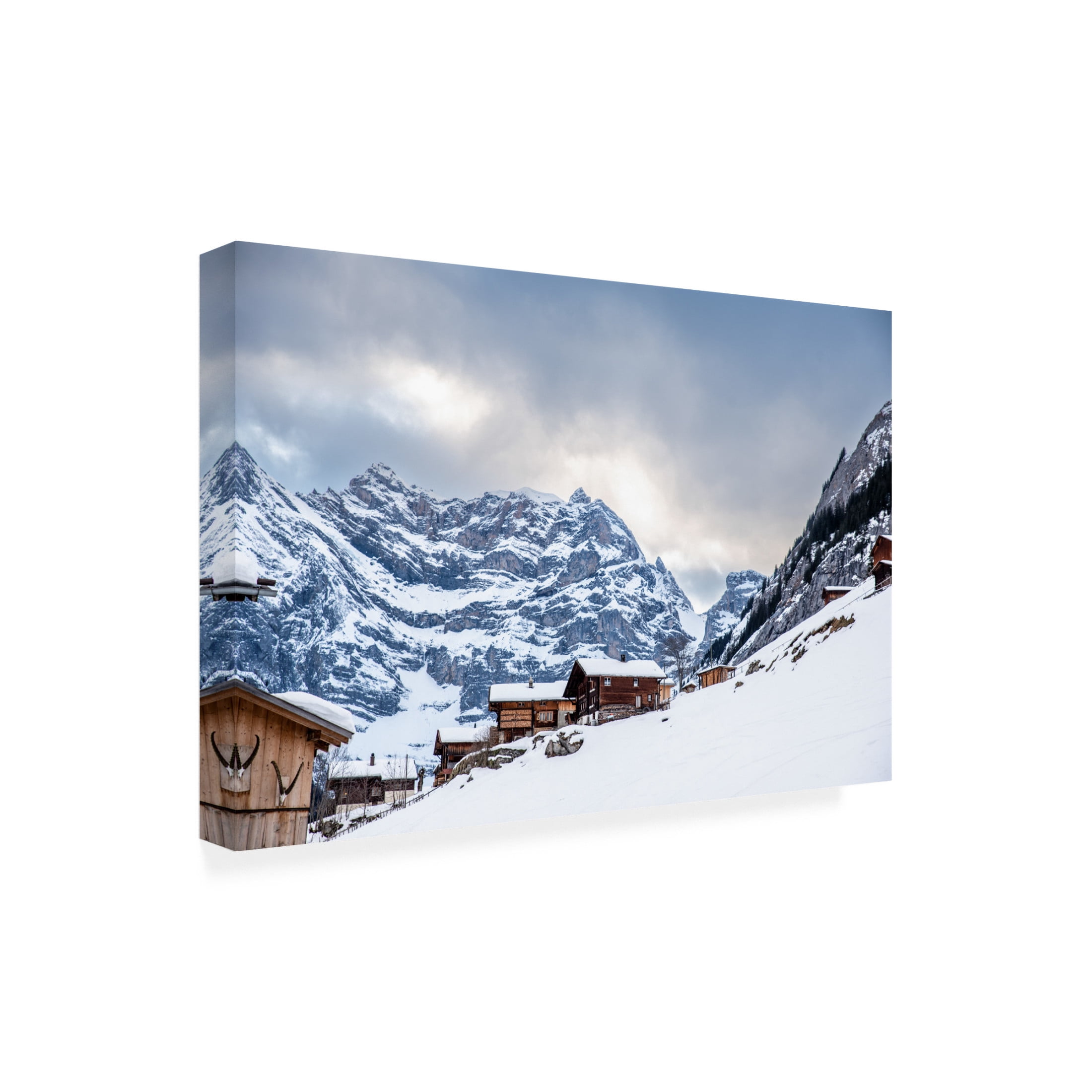 Canvas Wall Art - Allison Burton 'InterlakenSwitzerland' Wall Art for Living Room, Bedroom, or Office Décor by Trademark Fine Art - 47 x 30 Inches
