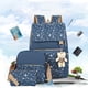 thumbnail image 2 of Juego De 3 Piezas De Mochila Con Solapa Con Estampado De Estrellas, Mochila Para Portátil De Viaje Kawaii Con Bandolera Y Estuche Para Lápices, 2 of 4
