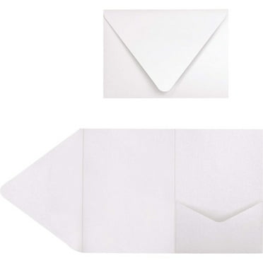 LUXPaper A7 Pocket Invitations, 5 x 7, Crystal Metallic, 50 Pack