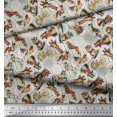 thumbnail image 2 of Soimoi Rayon Fabric Geometric,Bird & Animals Patchwork Printed Craft Fabric by The Yard 56 Inch Wide, 2 of 3