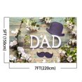 thumbnail image 2 of ABPHOTO Polyester 7x5ft Happy Father's Day Black Hat Pink Flower Backdrop for Pictures Photography Props, 2 of 3