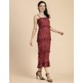 thumbnail image 3 of Moomaya Printed Georgette Sleeveless Bodycon Dress - Elegant Evening Dress, 3 of 9