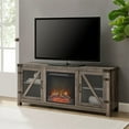 thumbnail image 7 of Pemberly Row 58" Glass Door Fireplace Console in Grey Wash, 7 of 7