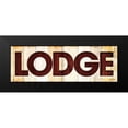 thumbnail image 2 of Grey, Jace 14x7 Black Modern Framed Museum Art Print Titled - Lodge Wood, 2 of 5