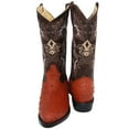 thumbnail image 3 of The Western Shops Men’s Leather Ostrich Quill Print Cowboy J Toe Boot, 3 of 5