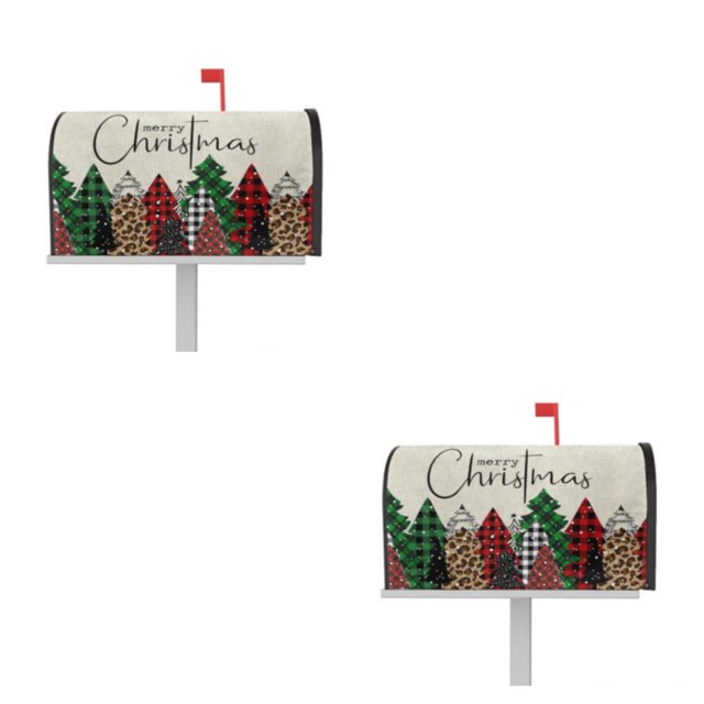 tssuouriy Mailbox Christmas Deer Pattern Sleeve For Festive Touch Bright And Warm YTYH2309040 2Set