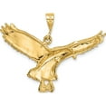 thumbnail image 5 of 14K Yellow Gold Solid Polished Eagle Pendant (30 X 41) Made In United States c2435, 5 of 6