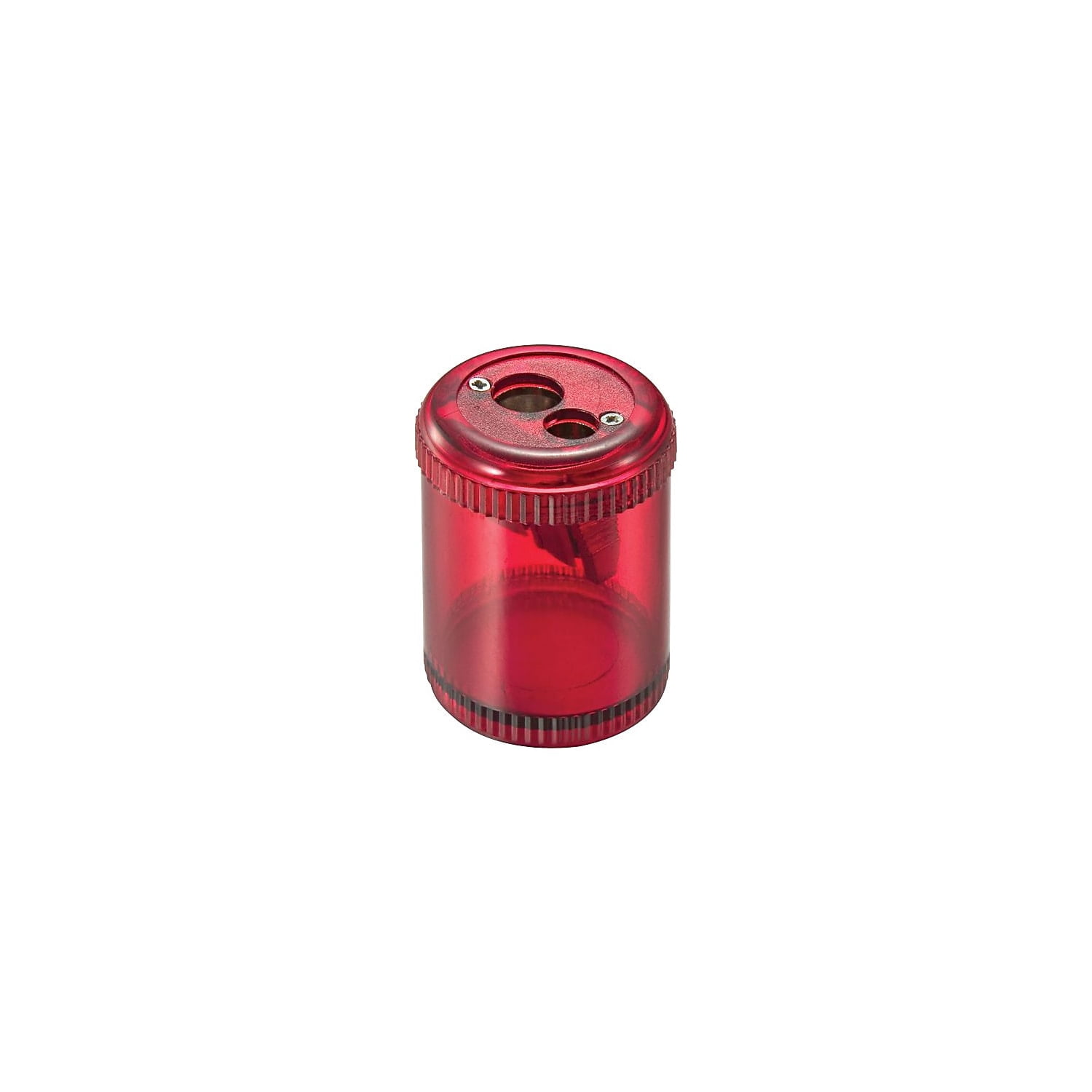 OIC, OIC30240BX, Double Barrel Pencil/Crayon Sharpener - 8/BX, 8 / Box, Translucent Red