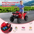 thumbnail image 2 of Costway Kids Ride On Electric ATV 6V 4-Wheeler Quad Car with One-Button Start Tread Tires Red, 2 of 9
