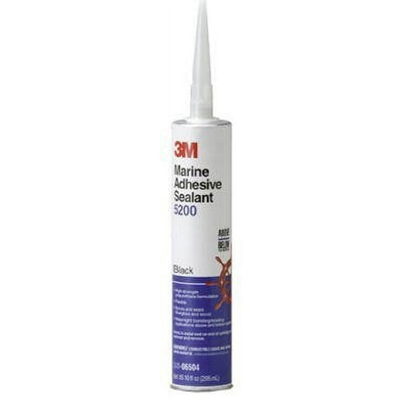 3M 06504 Marine Adhesive Sealant 5200, Black, 10-oz. Pack of 12