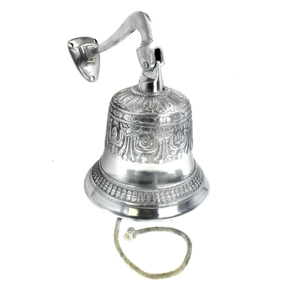 6" SHIP BELL Detailed Silver Finish ORNATE BELLS