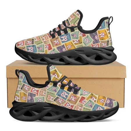 

Funny Cartoon Tooth Design Flat Shoes Mother s Day Gift Non-slip Cozy Platform Swing Shoes New Trend Dental Nursing Sneakers