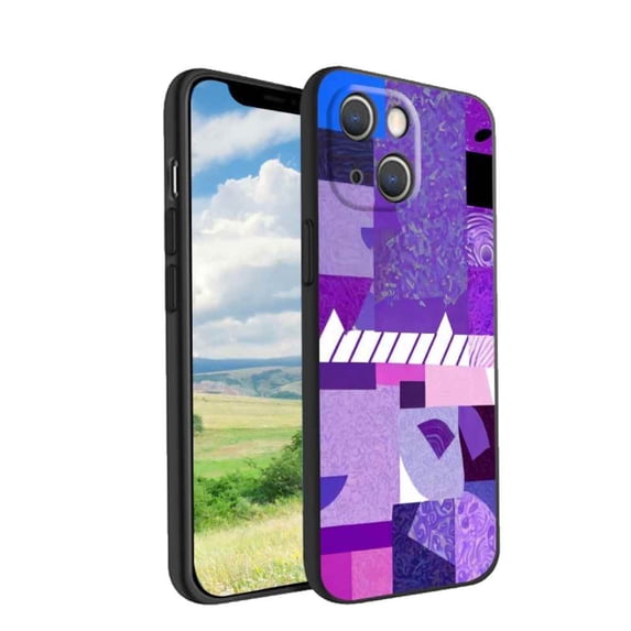 Compatible with iPhone 13 Phone Case, Aesthetic-Collage-Abstract-Art-Cute31 Case Men Women, Flexible Silicone Shockproof Case for iPhone 13