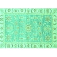 thumbnail image 1 of Ahgly Company Indoor Rectangle Oriental Turquoise Blue Traditional Area Rugs, 3' x 5', 1 of 4