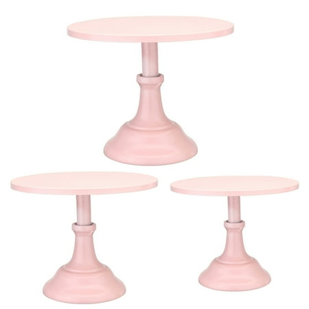 

Metal Cake Stand Washable And Reusable Cookies Cupcake Cake Stand Pink 3pcs
