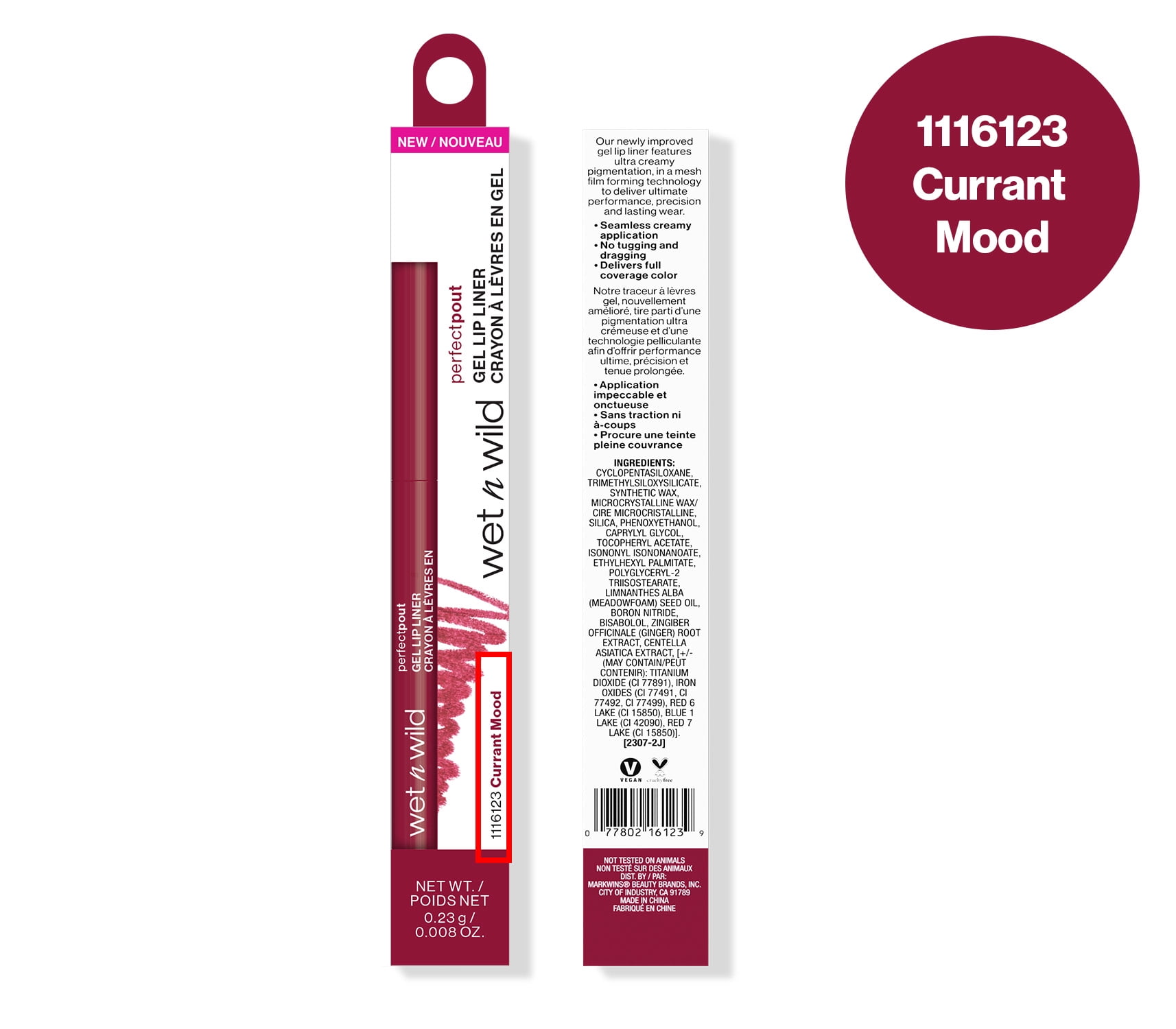 Wet n Wild Perfect Pout Waterproof Gel Lip Liner - Currant Mood