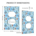 thumbnail image 3 of KLL Cartoon Rocket With Space Pattern Electrical Outlet Covers, 3" x 5" 1 Pack Electric Receptacle Plug Covers for Decorator Receptacle Outlet & Switch-Style S, 3 of 6