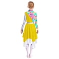 thumbnail image 2 of Zaldita Kids Girls Liturgical Praise Dance Dress Camouflage Print Long Sleeve Worship Lyrical Church Robe Dancewear Yellow 6, 2 of 6