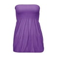 thumbnail image 4 of Beach Vacation Clothes for Women Bodysuit Top Little Compression Garment Top for Women Cheer Workout Shirts Blouse Busty Casual Work Shirt Bohemian Camisole Sleep Set Camisole Compression Purple M, 4 of 5