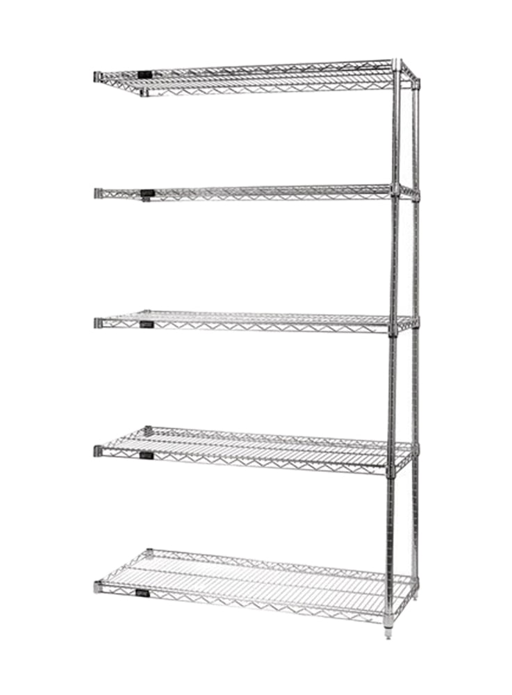 Heavy Duty 24" x 36" x 74" Rack Silver Chrome Wire Storage Shelf Kit Commercial 
