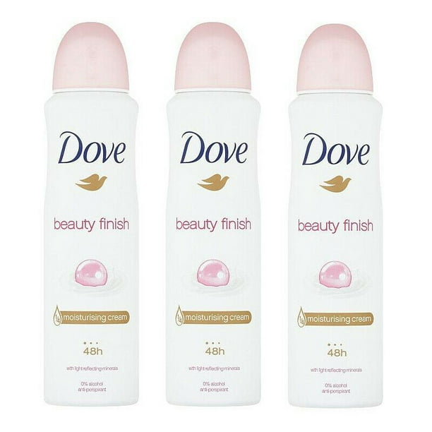 3 Pack Dove Beauty Finish Antiperspirant Deodorant Spray, 150ml each