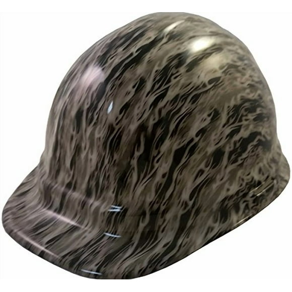Texas America Safety Company Hydro Dipped Cap Style Hard Hat - Glow in The Dark Flames