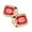 Deep Red/Gold (CL 7304), variant on Big Rectangular Colored Crystal Cufflinks (CL73XX) by Classy Cufflinks