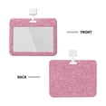 thumbnail image 2 of Easygdp Glitter Pink Card Badge Holder Work Badge Sleeve for Office, School, Factory, ID Credit Cards, Driver Licenses and Passes, 2 of 7
