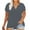 Gray, variant on Plus Size Summer Tops for Women Short Sleeve V-Neck Lightweight Tops & Blouses Casual Loose Going Out Pullover Blouses Shirts Black XL