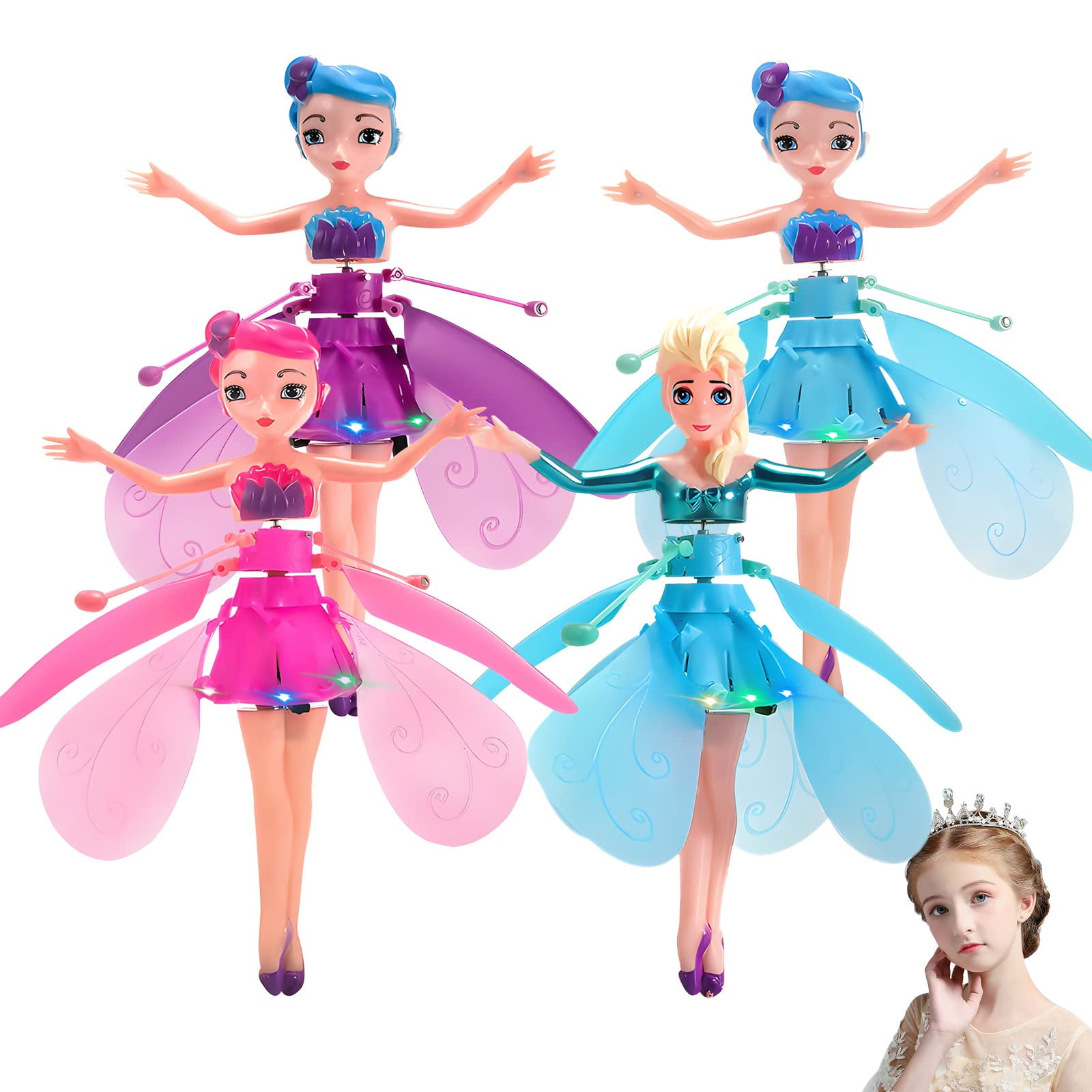 Fée volante Princess Dolls Magic Infrarouge Contrôle d'induction Fille Jouet  Cadeau de naissance