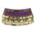 thumbnail image 3 of Segolike Belly Dance Hip Scarf Bellydance Hip Belt Costume Shiny Waist Chain Sequin Tassel Skirt for Rumba, Ballroom, Dancer, Performance, Nightclub, 3 of 8