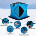 thumbnail image 6 of Topcobe Portable 2 Person Ice Shanty with Cotton Padded Walls, Oversize Privacy Tent, Easy Set Up Privacy Shelter, Blue, 6 of 11