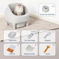 thumbnail image 3 of EDTara Self Cleaning Automatic Cat Litter Box, Odor-Free Waste Disposal With Trash Bags, Large Waste Bin, Open-Top Design, and App Control for Multiple Cats, 3 of 8