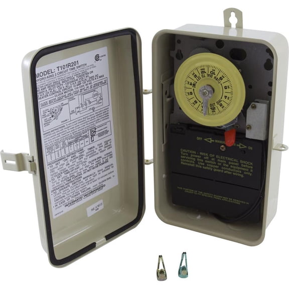 Intermatic Single Time Clock 125V Timer with Heater Delay with Metal Enclosure T101R201