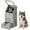 New Washed Gray, variant on Dog Feeding Station with 2 Elevated Dog Bowls, Pet Feeding Station,turn over Top Pet Food Cabinet,Pet Food Container,Pet Toy Storage Organizer,Modern Storage Organizer