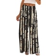 thumbnail image 2 of ZToonmas Womens Wide Leg Print Pants Elastic Waist Casual Long Pants, 2 of 5