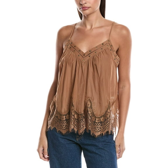 Ramy Brook womens  Cesca Top, l, Brown