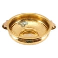 thumbnail image 3 of Indian Art Villa Brass Decorative Urli Bowl for Home Decor Bowl for Floating Flowers and Tea Light Candles, 14-Inch Diameter, 3 of 4