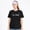 Black-165, variant on Women's Cotton T-Shirt, Witch Bat Text Gothic Graphic Crew Neck Short Sleeve Tee for Halloween Party