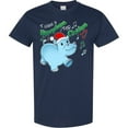 thumbnail image 3 of Inktastic I Want a Hippopotamus for Christmas Hippo in Santa Hat T-Shirt, 3 of 5